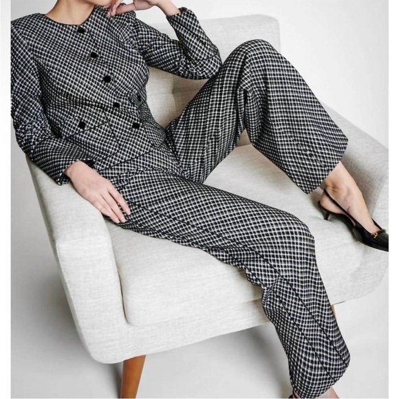 NEW SPANX spanx ponte lady jacket in classic black plaid - Picture 3 of 4